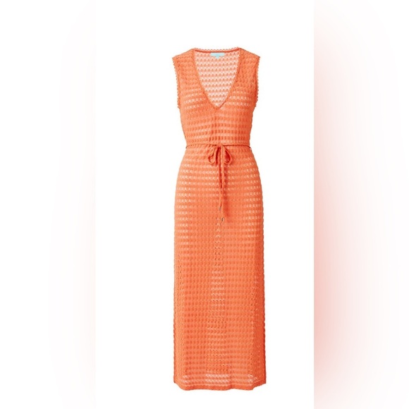 Melissa Odabash Annabel Orange Crochet Dress Cover-up - Picture 2 of 9